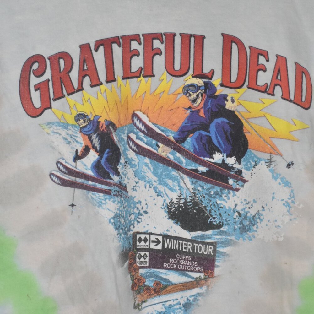 Vintage 1997 Grateful Dead Not Fade Away Winter TOUR Skiing Hippie Shirt M